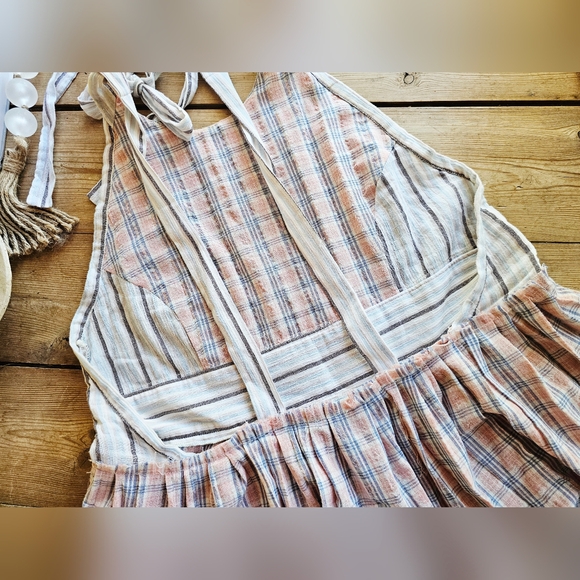 Like New Free People x Color Theory Plaid Midi Dress Sz M $128 Retail - Picture 12 of 15